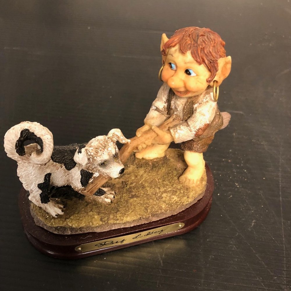 Vintage ROLF LIDBERG Troll and Dog figure!